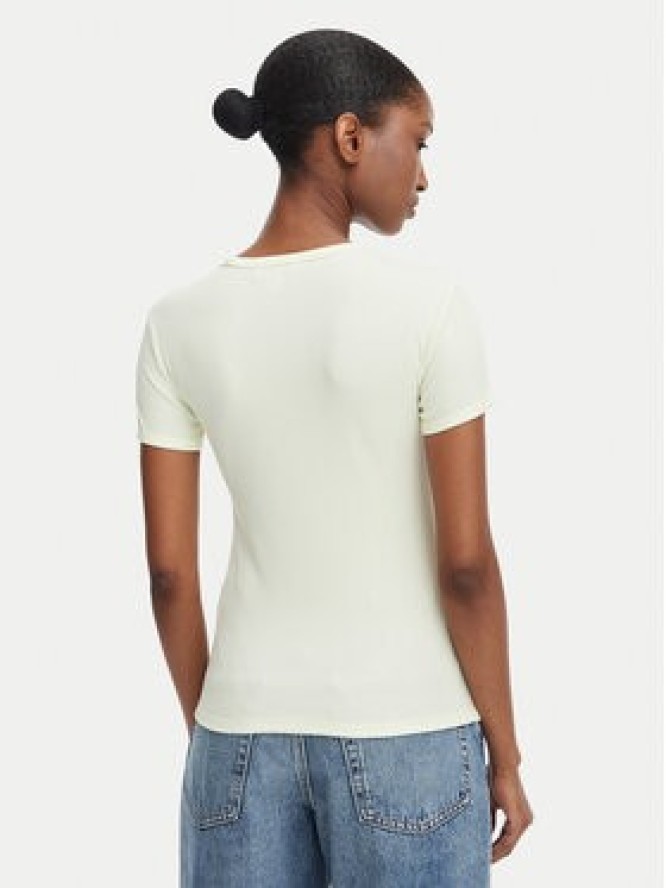 Calvin Klein Jeans T-Shirt LV047G816G Kremowy Slim Fit