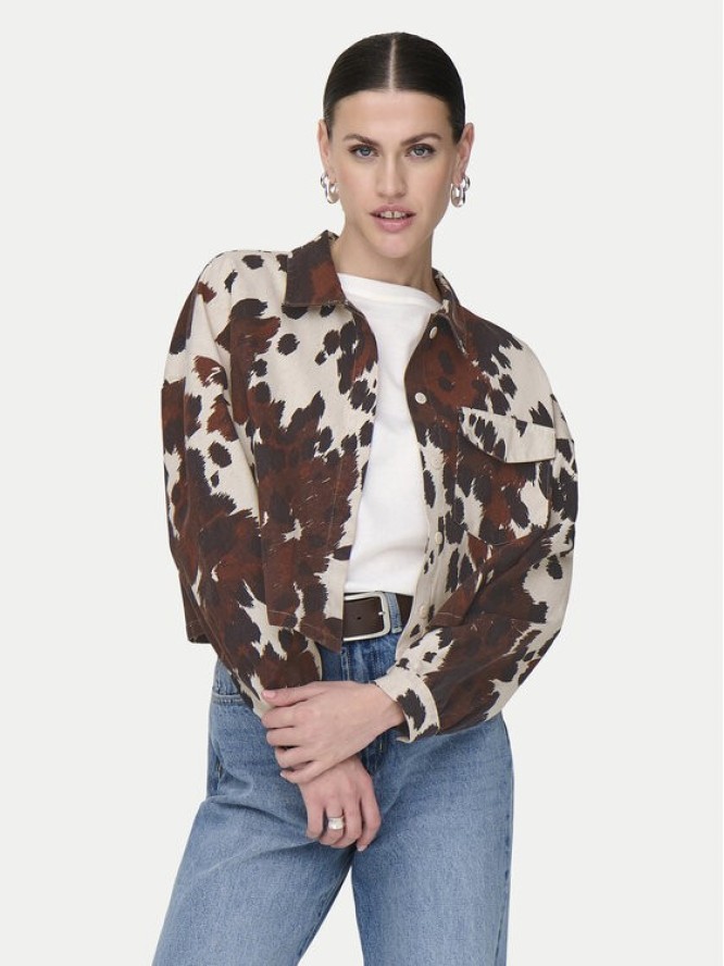 ONLY Koszula Canny 15358626 Brązowy Regular Fit