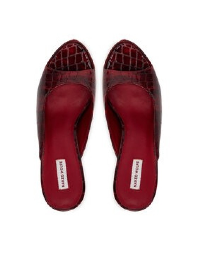 Naked Wolfe Klapki Fab Bordowy