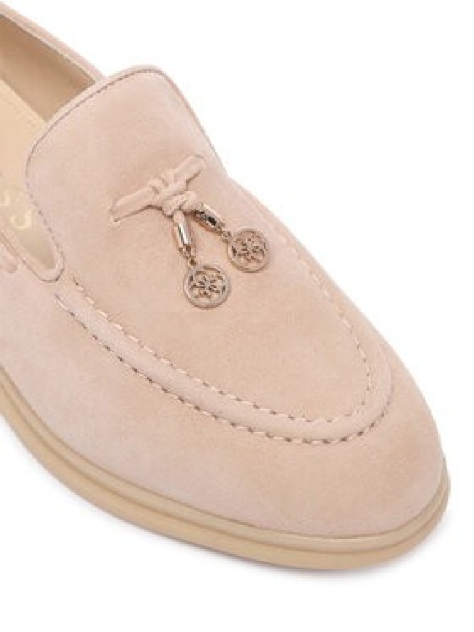 Guess Loafersy Aryanai FLTNAI SUE14 Beżowy jasny