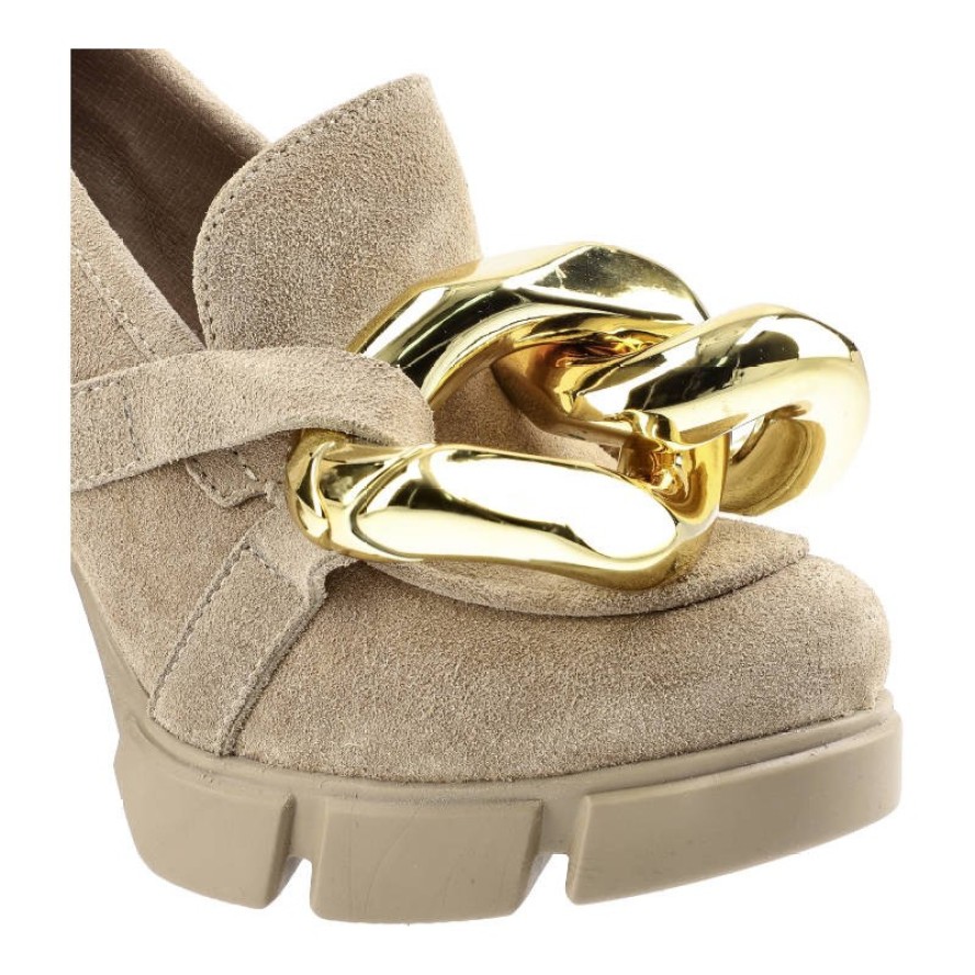 Beżowe Półbuty Carinii Damskie Eleganckie Obuwie