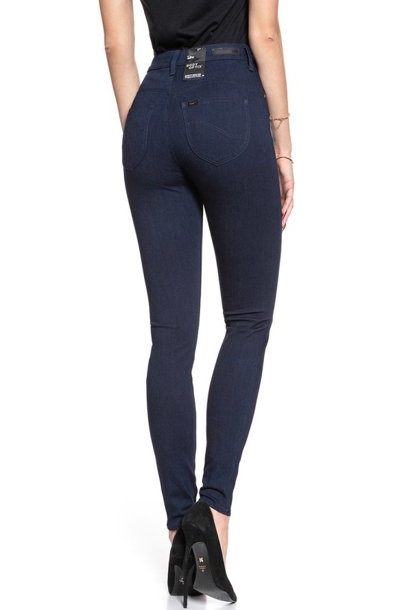 SPODNIE DAMSKIE LEE SCARLETT SUPER HIGH BLACK INDIGO L30LELLJ 112106483