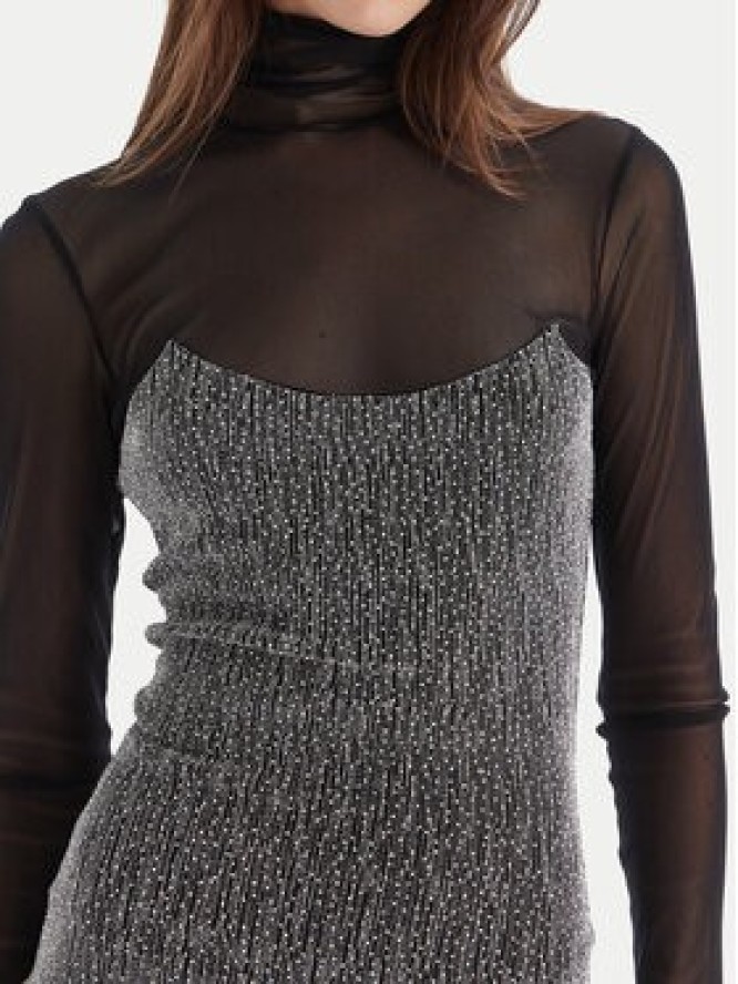 Simona Corsellini Sukienka koktajlowa A25CEAB10601 Srebrny Slim Fit