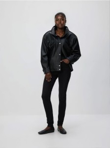 Jeansy slim z dłuższą nogawką - czarny