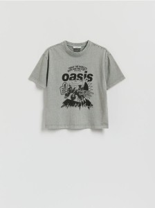 T-shirt Oasis - ciemnoszary
