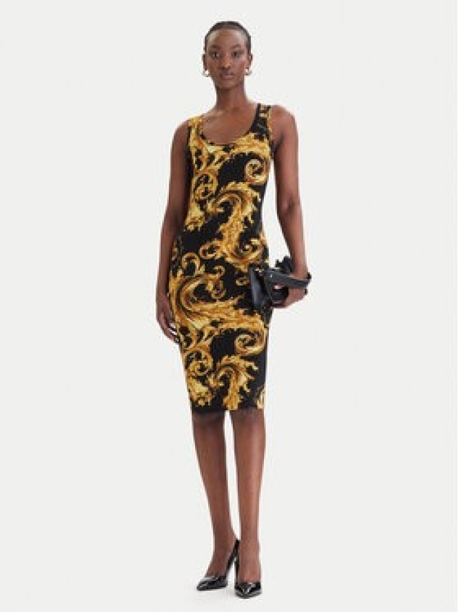 Versace Jeans Couture Sukienka codzienna 80HAO946 JS533 Czarny Slim Fit