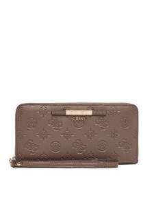 Guess Portfel Carmella Slg SWPD22 25146 Brązowy jasny