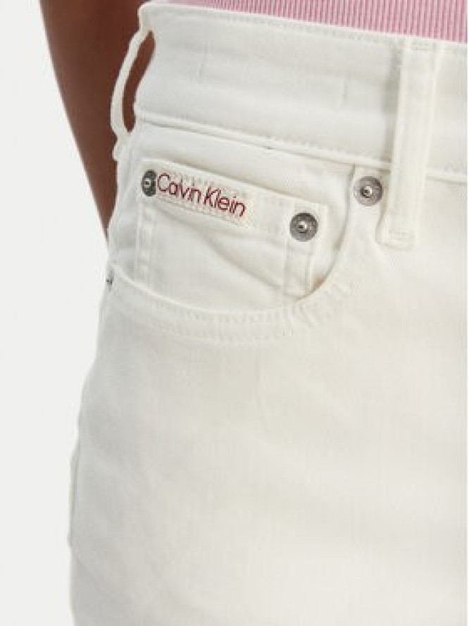 Calvin Klein Jeans Jeansy LV047F746G Biały Flare Fit