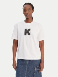 Karl Lagerfeld Jeans T-Shirt B1W17055 Biały Relaxed Fit
