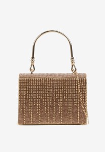 Szampańska Torebka Kopertówka Vices z Rączką Zdobiona Cyrkoniami Nemollia