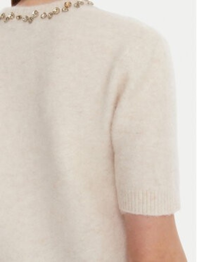 KAOS Sweter RI1NT071 Écru Regular Fit