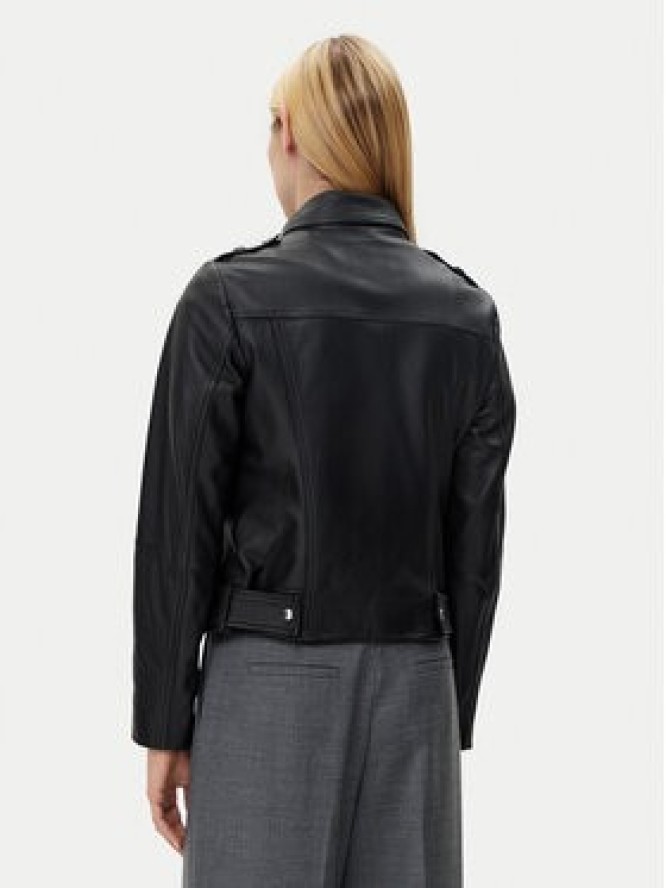 BOSS Kurtka skórzana C_Sameli 50510964 Czarny Regular Fit