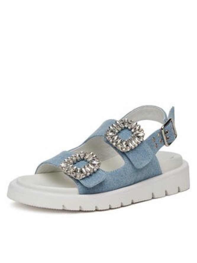 Eva Minge Sandały SNOWDROP-I75-563 Niebieski