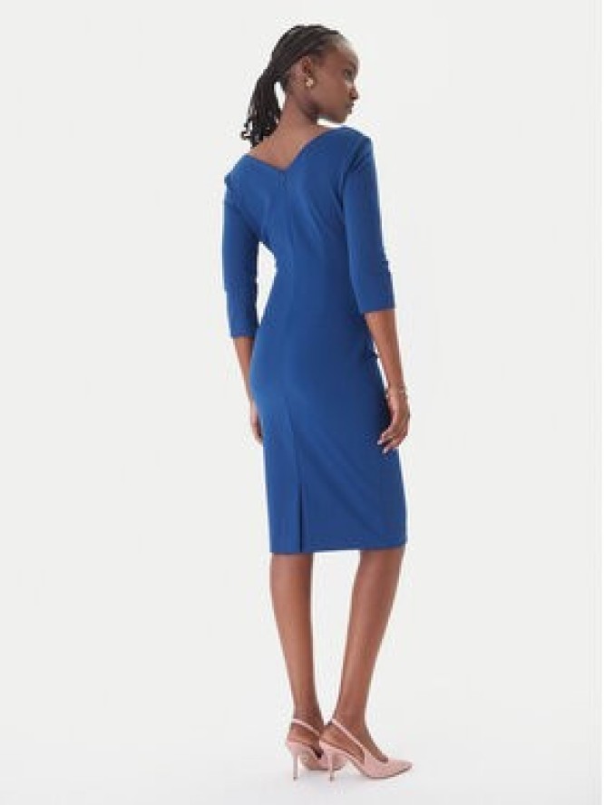 Rinascimento Sukienka koktajlowa CFC0127699003 Niebieski Slim Fit