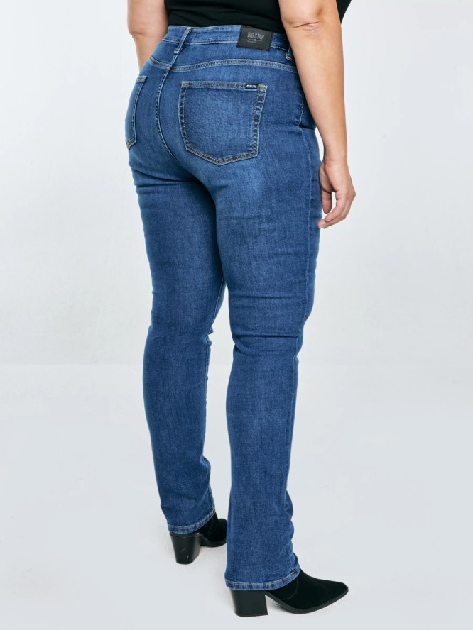 Jeansy damskie z wysokim stanem niebieskie Katrina High Waist 344