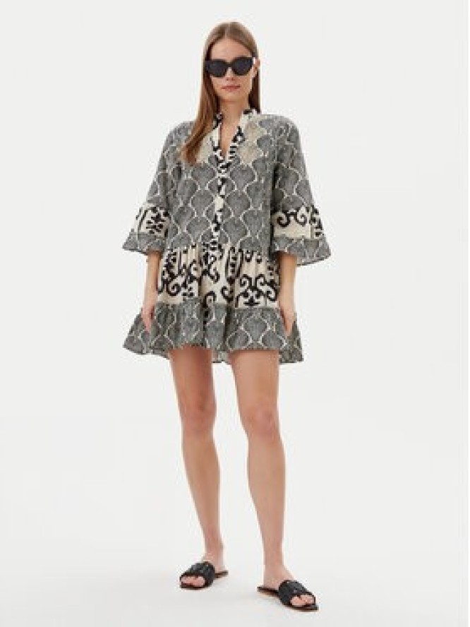 LOLA CASADEMUNT Sukienka letnia LS2516069 Czarny Regular Fit