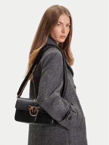 PINKO Torebka Love One Classic Slouchy Fl PE 25 PLTT 104524 A0QO Czarny