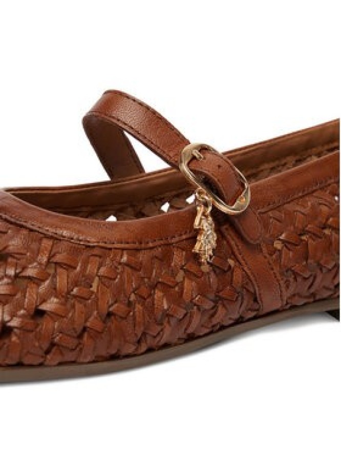 U.S. Polo Assn. Baleriny EO-LARISA001W/6L1 Brązowy jasny
