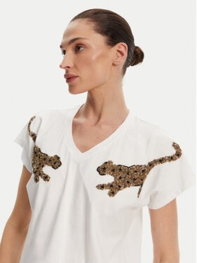 Lola Casademunt by Maite T-Shirt MS2515018 Biały Relaxed Fit