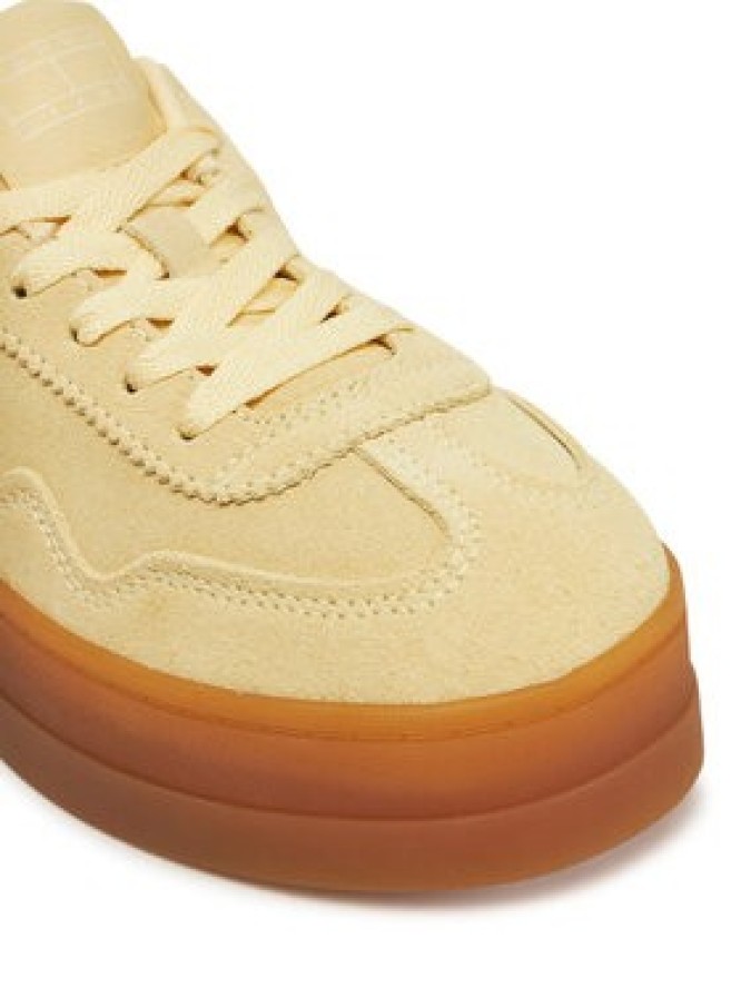 Tommy Jeans Sneakersy The Greenwich Flatform Suede EN0EN02734 Żółty