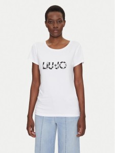 Liu Jo Beachwear T-Shirt VA5156 JS360 Biały Regular Fit