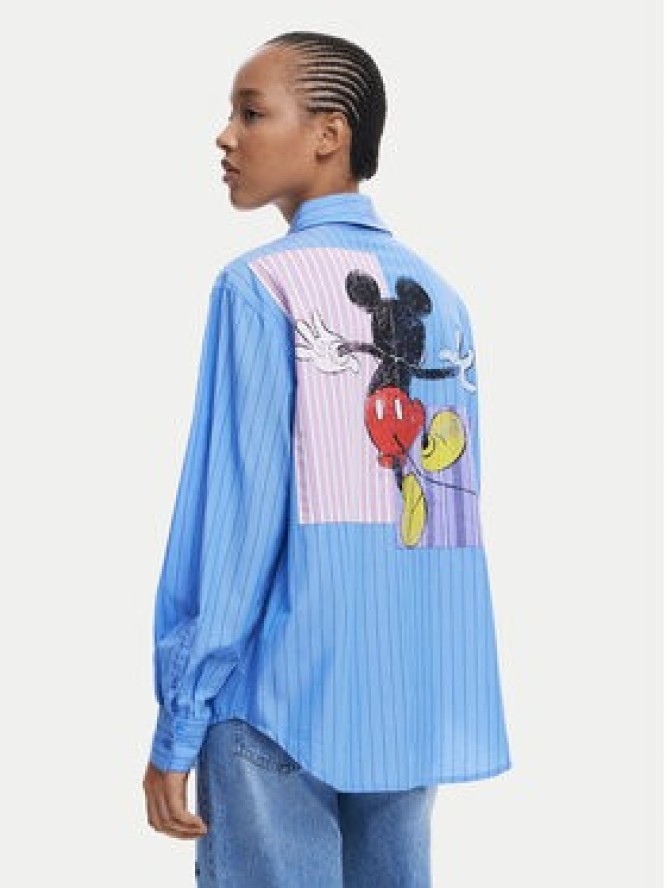 Desigual Koszula Mickey 25WWCW19 Niebieski Oversize