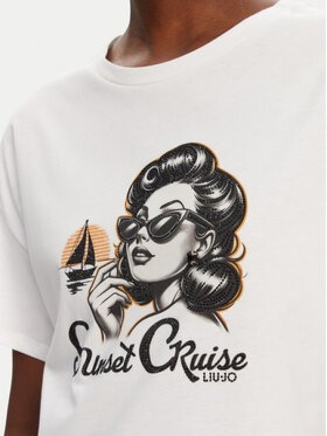 Liu Jo T-Shirt WA5342 JS923 M9504 Biały Regular Fit