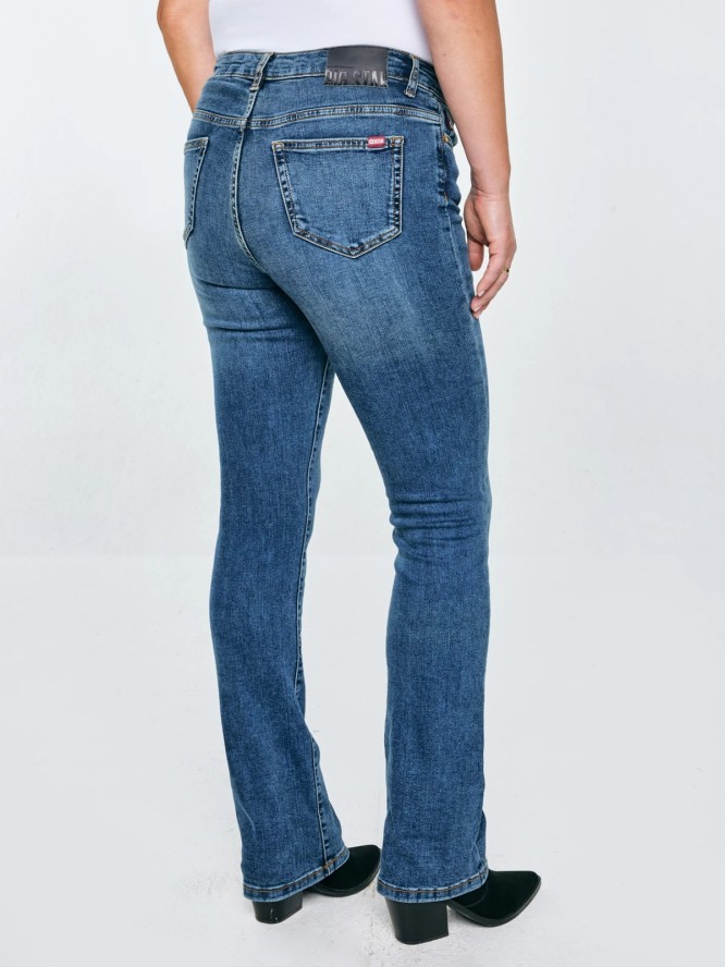 Jeansy damskie granatowe Adela Bootcut 536