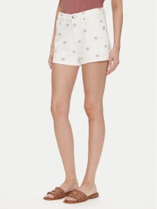 Lee Szorty jeansowe Rider 112363514 Biały Slim Fit