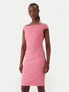 Rinascimento Sukienka koktajlowa CFC0127755003 Różowy Slim Fit