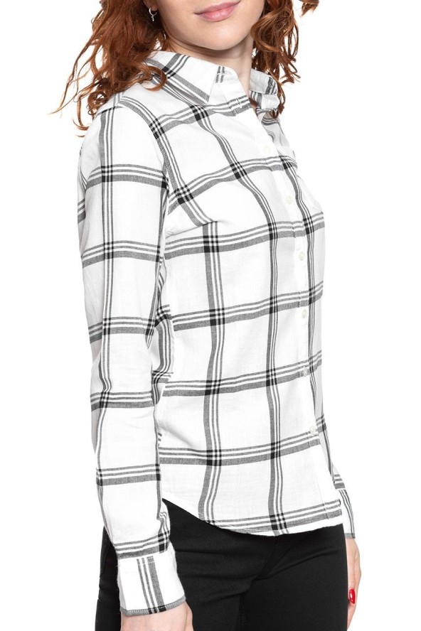 KOSZULA DAMSKA KOSZULA WRANGLER REGULAR 1PKT SHIRT OFF WHITE W5Q5OR737 112130294