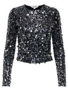 ONLY Bluzka Catina 15358382 Czarny Slim Fit