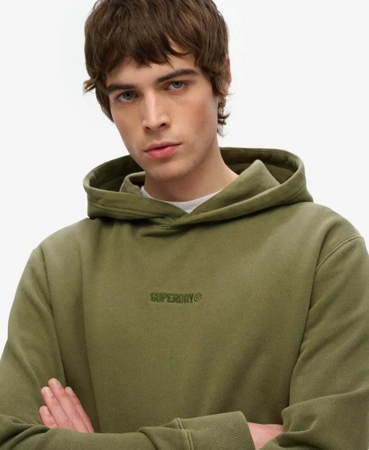 superdry Micro Logo Hoodie z mieszanki bawełny – krój Relaxed