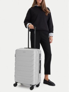 GINO ROSSI Walizka średnia CEO-GIN-M-003-05-SILVER Srebrny