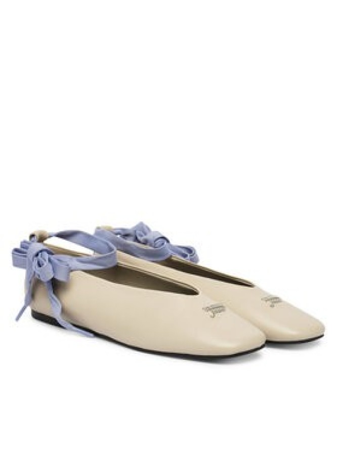 Tommy Jeans Baleriny Tjw Ballerina With Laces EN0EN02939 Écru