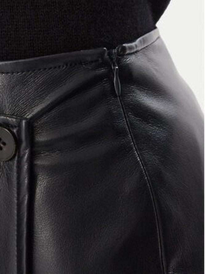 Marella Spódnica z imitacji skóry Emme by Marella Utile 2625776012 Granatowy Slim Fit