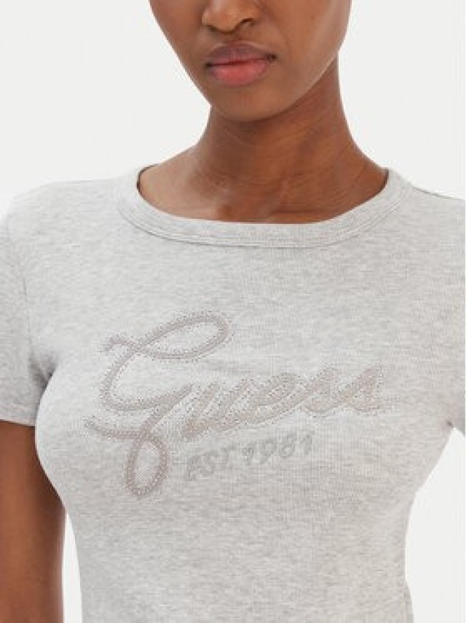 Guess T-Shirt W6RI22 KA0H1 Szary Slim Fit