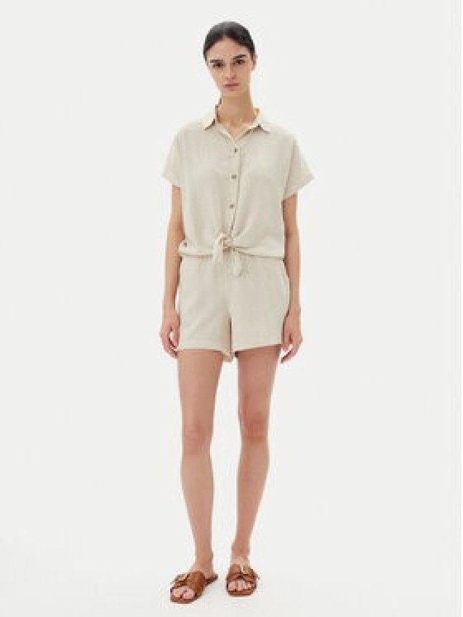 Vero Moda Szorty materiałowe Thea 10333804 Beżowy Loose Fit