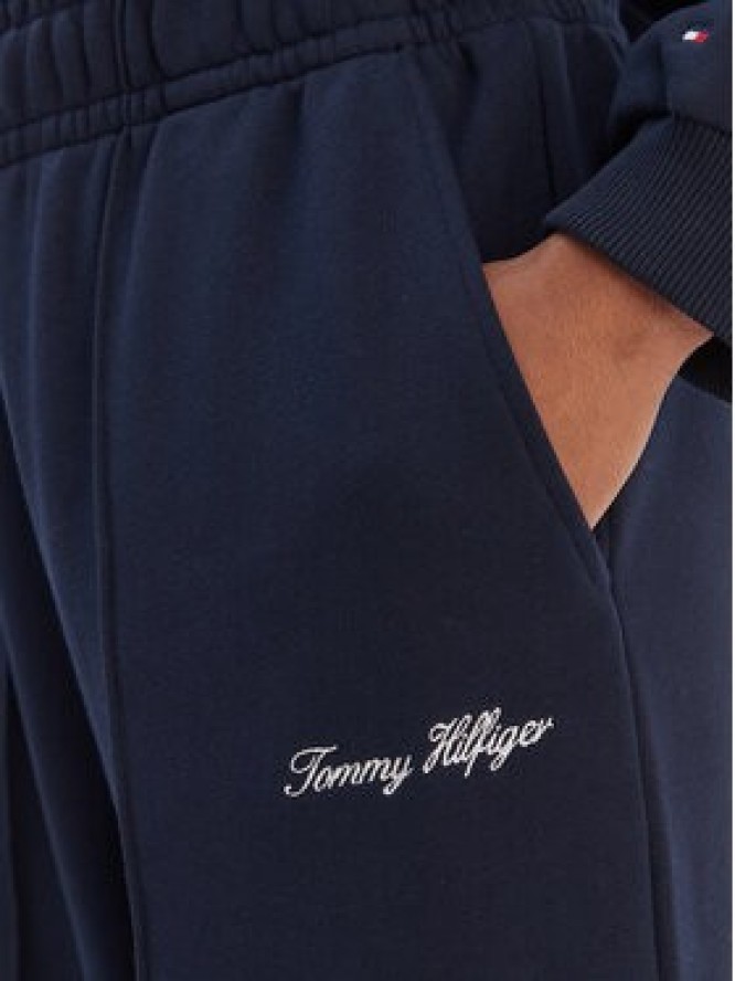Tommy Hilfiger Spodnie dresowe Script WW0WW48784 Granatowy Relaxed Fit