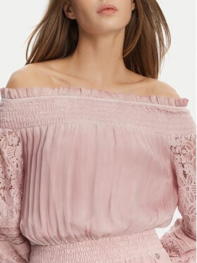 Guess Sukienka koktajlowa W5GK24 WE550 Różowy Regular Fit