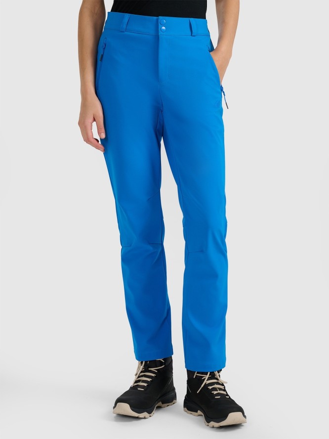 4F Spodnie trekkingowe softshell membrana 10000 damskie - niebieskie XL