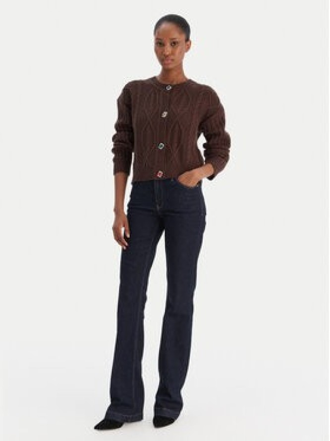 Liu Jo Kardigan MF5423 MS040 Brązowy Regular Fit