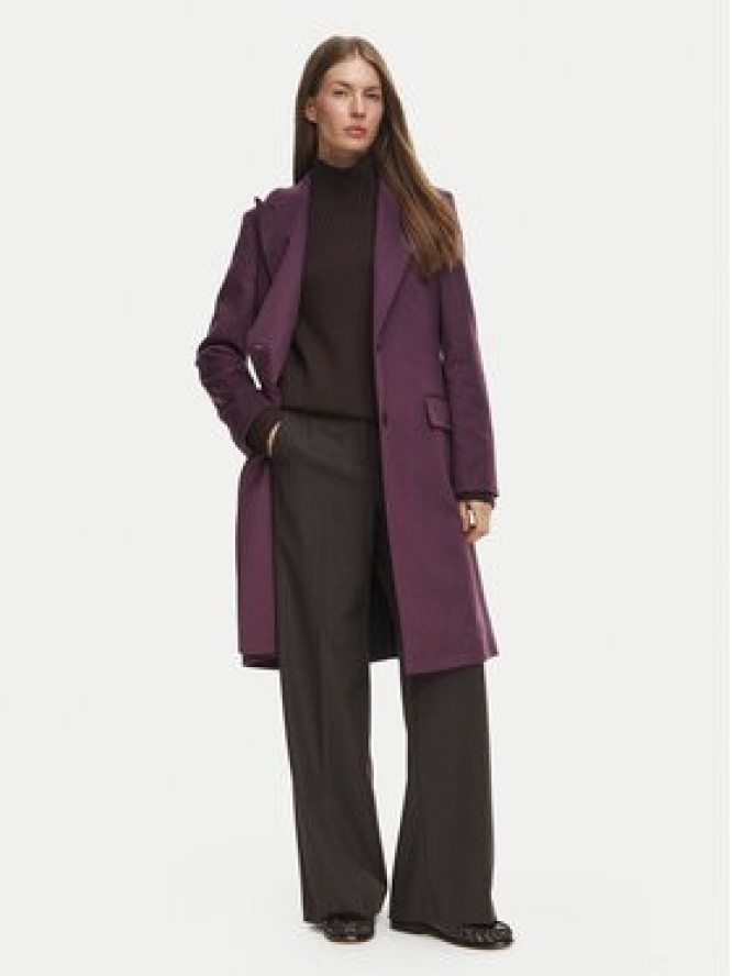 BOSS Płaszcz wełniany Classin1 50574982 Fioletowy Regular Fit