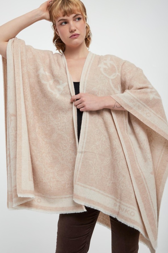 Ponczo damskie wełniane Croazia PINKO