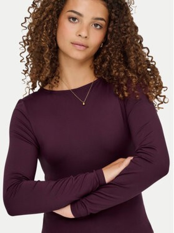 ONLY Bluzka Lea 15302647 Fioletowy Slim Fit