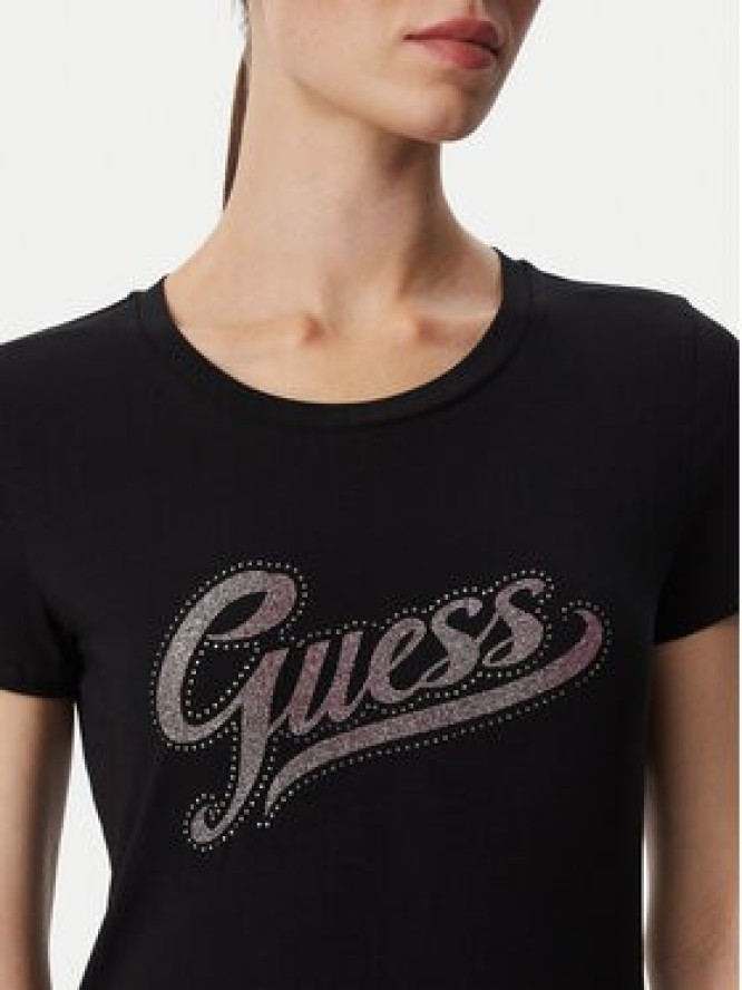 Guess T-Shirt W6YI21 K4337 Czarny Regular Fit