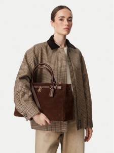 Tommy Hilfiger Torebka American Icon Tote Suede AW0AW19216 Brązowy