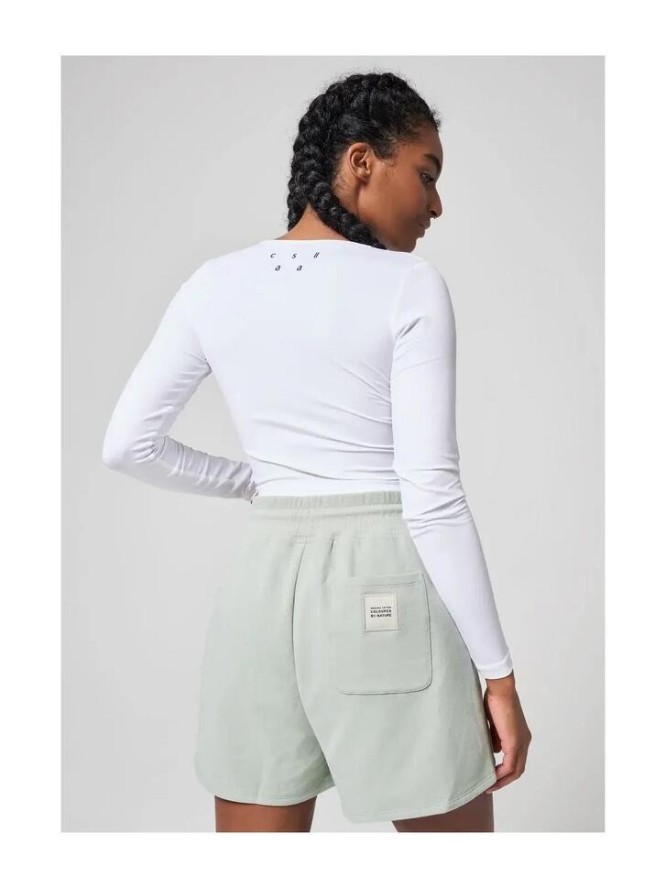 Koszulka Casall Crop z Długim Rękawem Damska Oddychająca Elastyczna