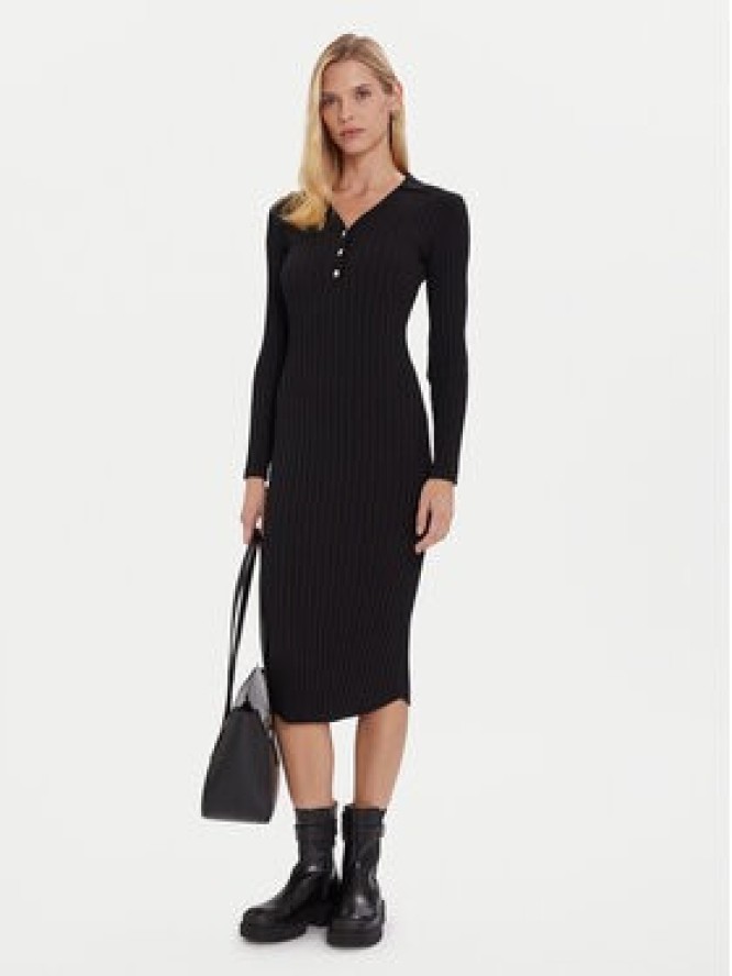 Morgan Sukienka dzianinowa 252-RMEXAS Czarny Slim Fit