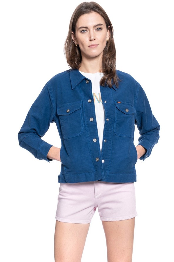 LEE MILITARY OVERSHIRT ESTATE BLUE DAMSKA KURTKA PRZEJŚCIOWA L51BQN17 112111514